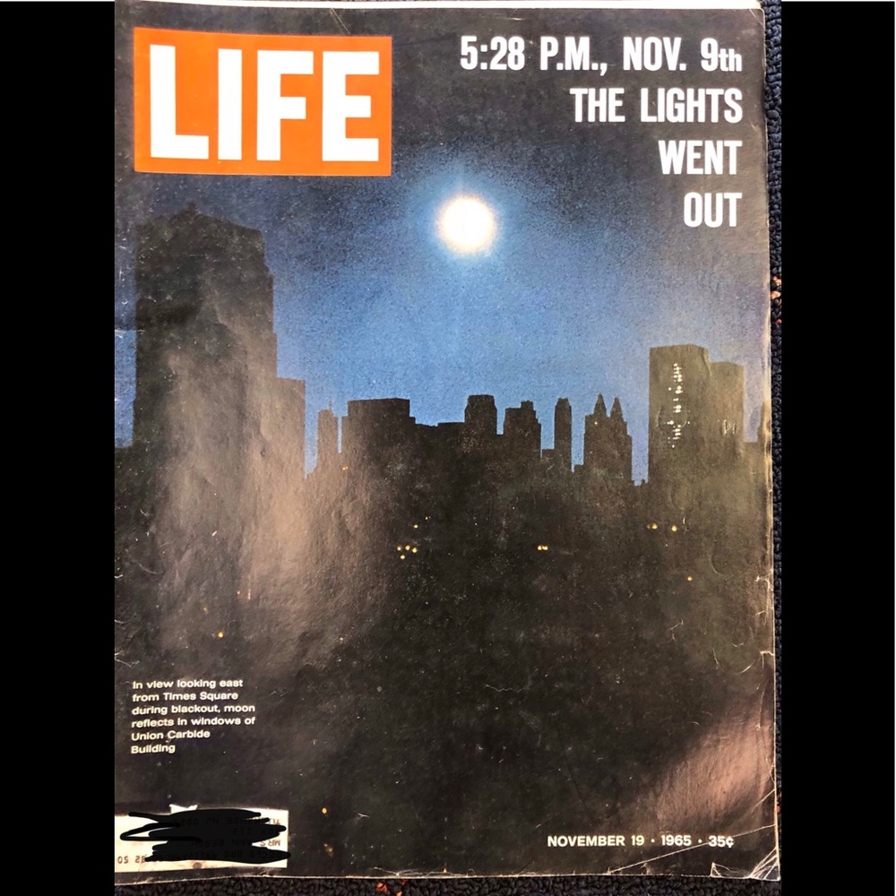 Vintage Life Magazine on NYC blackout 1965